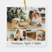 Aangepaste foto en tekst keramisch ornament (Voorkant)