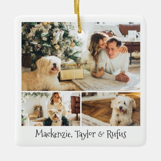 Aangepaste foto en tekst keramisch ornament (Voorkant)