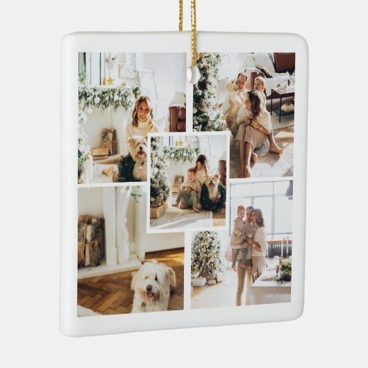 Aangepaste foto en tekst keramisch ornament (Rechts)