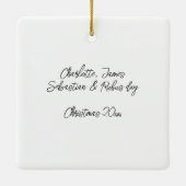 Aangepaste foto en tekst keramisch ornament (Achterkant)