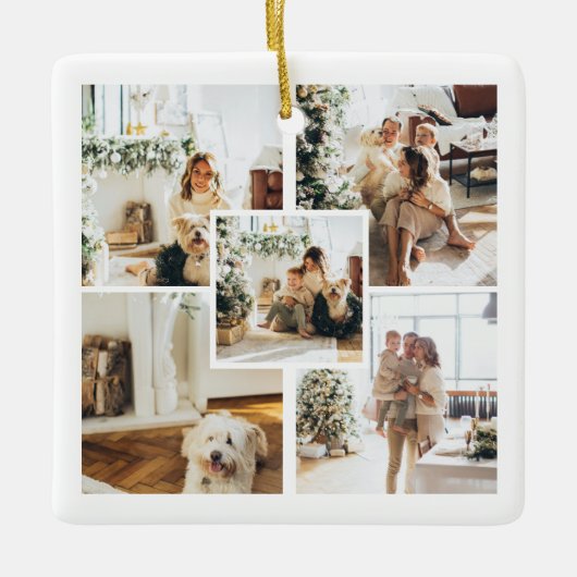 Aangepaste foto en tekst keramisch ornament (Voorkant)