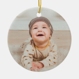 Aangepaste foto en tekst keramisch ornament