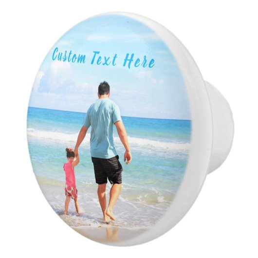 Aangepaste foto en tekst keramische knop uw eigen (Rechts)