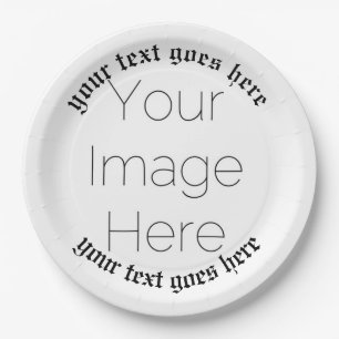 Aangepaste foto en tekst Kerk – Religieuze doop Papieren Bordje