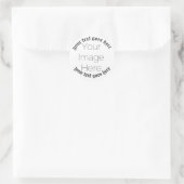 Aangepaste foto en tekst Kerk – Religieuze doop Ronde Sticker (Tas)