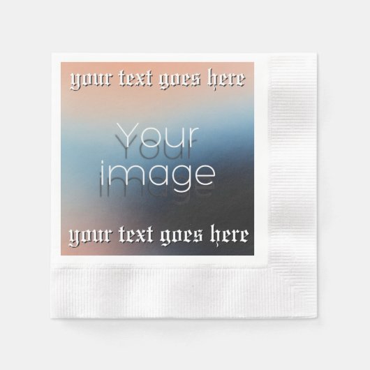 Aangepaste foto en tekst Kerk – Religieuze doop Servet (Voorkant)