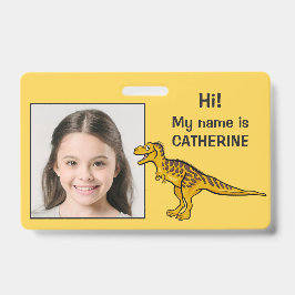 Aangepaste foto- en tekst Kinder-ID badge