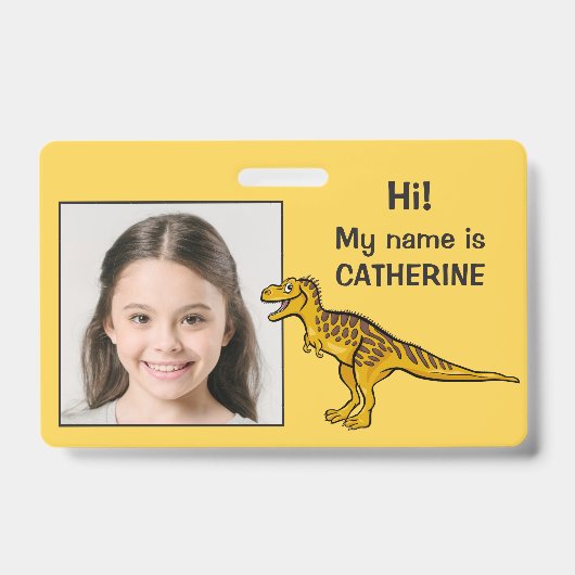 Aangepaste foto- en tekst-kinder-ID badge (Voorzijde)
