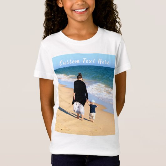 Aangepaste foto en tekst Kinder T-shirt Uw eigen o (Voorkant)