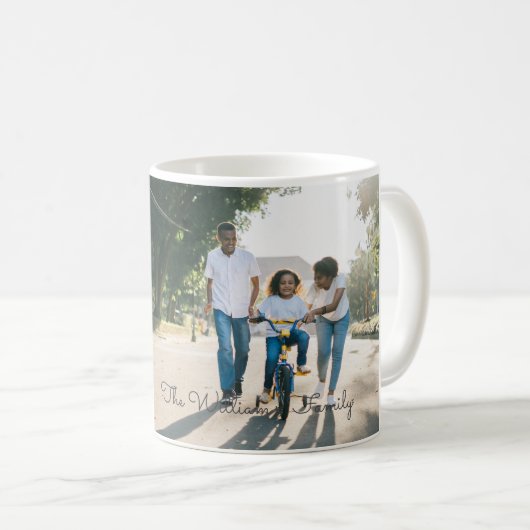 Aangepaste foto en tekst koffiemok (Voorkant rechts)