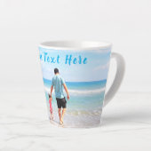 Aangepaste foto en tekst latte Mok ontwerp uw eige (Rechterhoek)