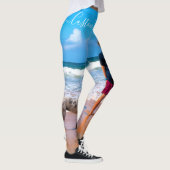 Aangepaste foto en tekst Leggings Uw eigen ontwerp (Rechts)