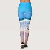 Aangepaste foto en tekst Leggings Uw eigen ontwerp (Achterkant)