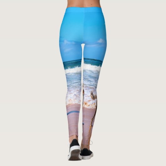 Aangepaste foto en tekst Leggings Uw eigen ontwerp (Achterkant)