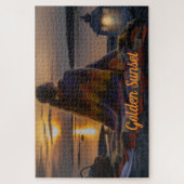 Aangepaste foto en tekst legpuzzel (Verticaal)