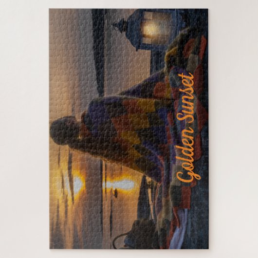 Aangepaste foto en tekst legpuzzel (Verticaal)