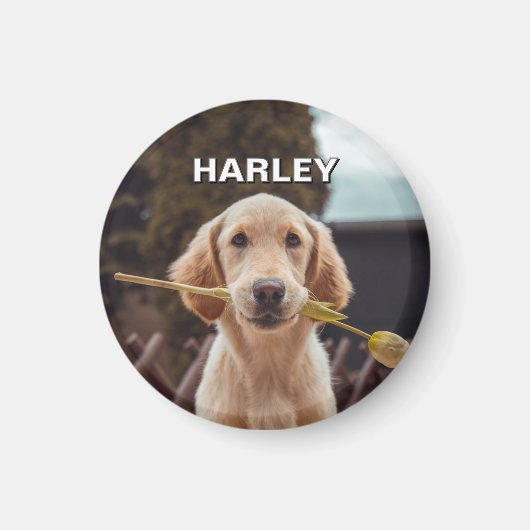 Aangepaste foto en tekst magneet (Voorkant)