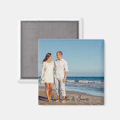 Aangepaste foto en tekst magneet (Voorkant / Achterkant)