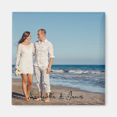 Aangepaste foto en tekst magneet (Voorkant)