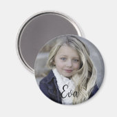 Aangepaste foto en tekst magneet (Voorkant / Achterkant)