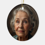 Aangepaste foto en tekst Memorial Keramisch Ornament (Links)