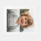 Aangepaste foto en tekst met witte rand fleece deken (Voorkant (Horizontaal))