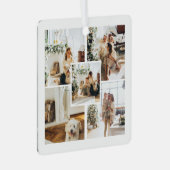 Aangepaste foto en tekst metalen ornament (Voorkant Rechts)