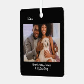 Aangepaste foto en tekst metalen ornament (Voorkant links)