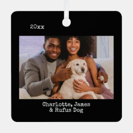 Aangepaste foto en tekst metalen ornament