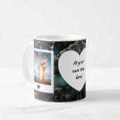 Aangepaste Foto en Tekst Mok - Donkergroen Marmer (Voorkant links)