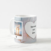 Aangepaste Foto en Tekst Mok - Lichtblauw Marmer (Voorkant links)