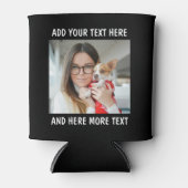 Aangepaste foto en tekst of naam blikjeskoeler (Voorkant)