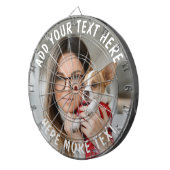 Aangepaste foto en tekst of naam dartbord (Voorkant Rechts)