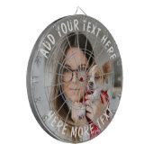 Aangepaste foto en tekst of naam dartbord (Voorkant Links)