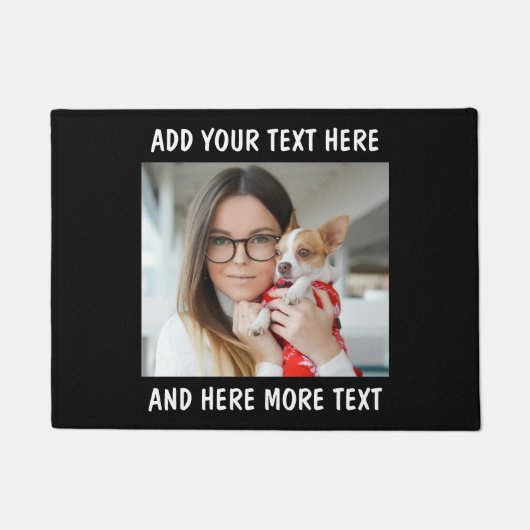 Aangepaste foto en tekst of naam deurmat (Voorkant)