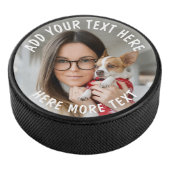 Aangepaste foto en tekst of naam hockey puck (3/4)