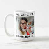 Aangepaste foto en tekst of naam koffiemok (Links)