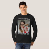 Aangepaste foto en tekst of naam t-shirt (Voorkant volledig)