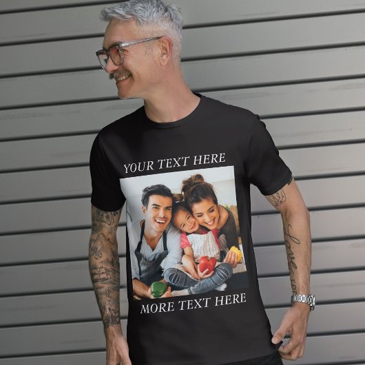 Aangepaste foto en tekst of naam  t-shirt