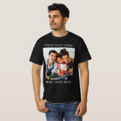 Aangepaste foto en tekst of naam  t-shirt (Voorkant volledig)