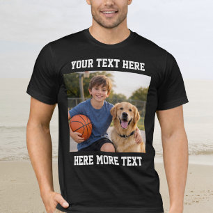 Aangepaste foto en tekst of naam vet sportief t-shirt