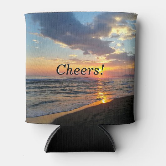 Aangepaste foto en tekst op maat blikjeskoeler (Voorkant)