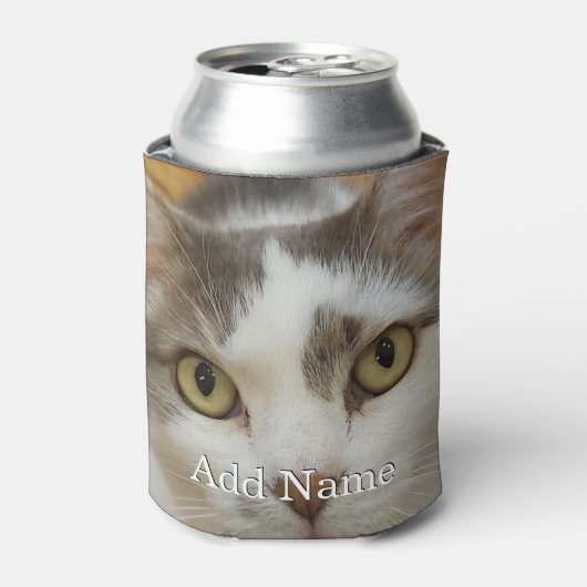 Aangepaste foto en tekst op maat blikjeskoeler (Blikje Voorkant)