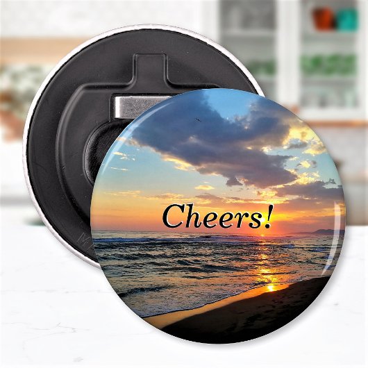 Aangepaste foto en tekst op maat button flesopener