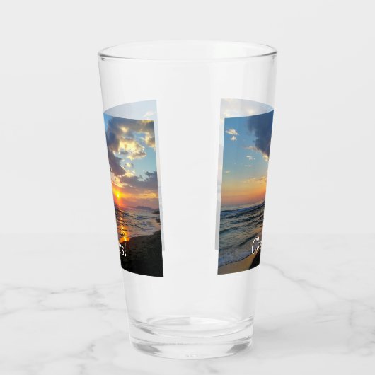 Aangepaste foto en tekst op maat glas (Links)