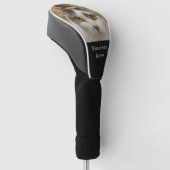 Aangepaste foto en tekst op maat golfheadcover (Schuin)