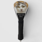 Aangepaste foto en tekst op maat golfheadcover (Voorkant)