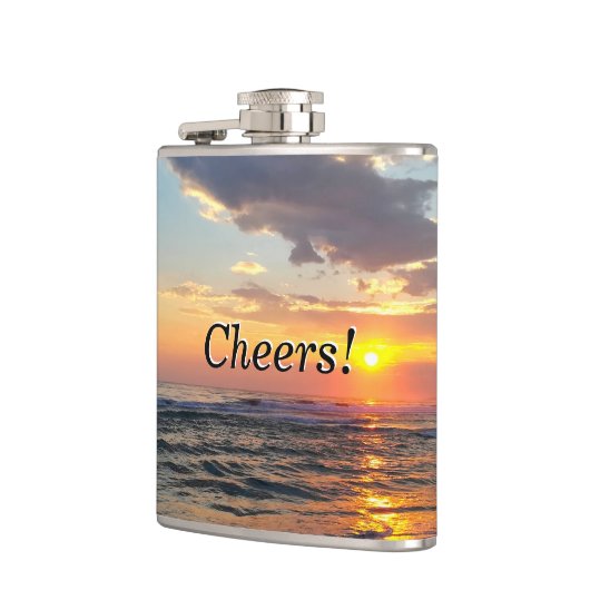 Aangepaste foto en tekst op maat heupfles (Links)