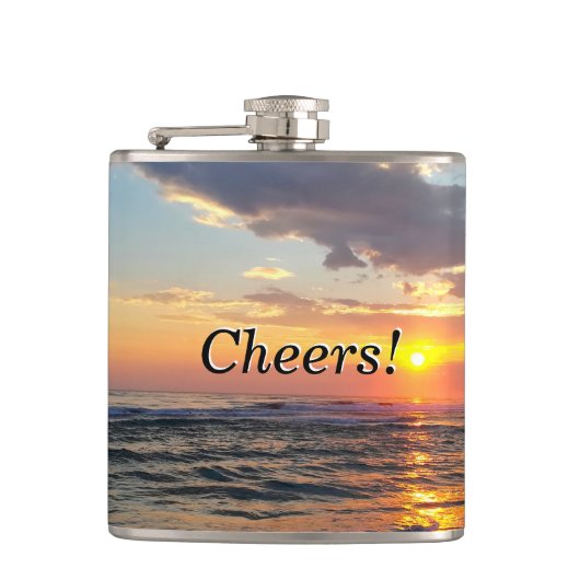 Aangepaste foto en tekst op maat heupfles (Voorkant)