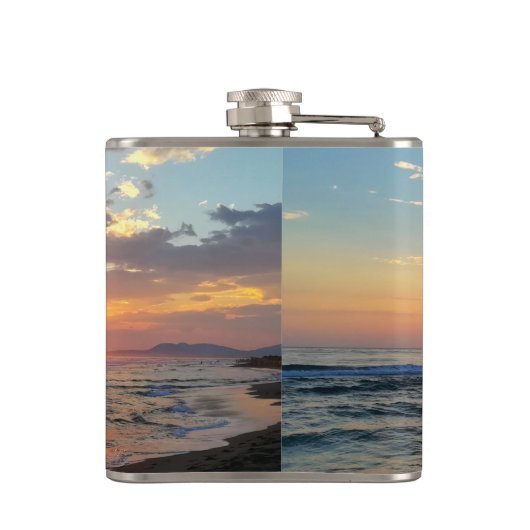 Aangepaste foto en tekst op maat heupfles (Achterkant)